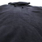 adidas Originals Velour Pullover Hoodie, XL, Black, with a Big Trefoil Logo. ADICOLOR HOODIE IN OVERSIZED FIT. CY3549