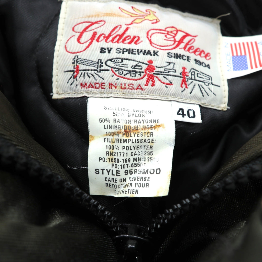 SPIEWAK 90s Made in USA Titancross Padded Hoodie Military Jacket, Large, with Retractable Hood, Drawcord, Unused Deadstock, Golden Fleece, 9586MOD