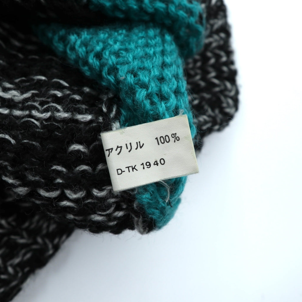 CRYSTAL RAINBOW 90s Vintage Patchwork Low Gauge Design Knit Sweater FREE