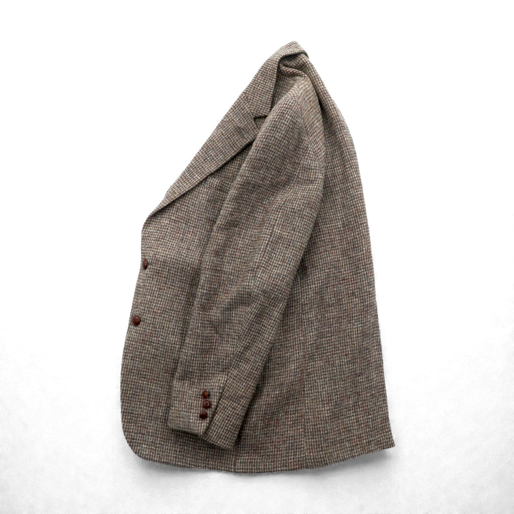 Harris Tweed 90s Made in USA Leather 2B Tailored Jacket, XL, Wool, Covered Buttons, Lord & Taylor