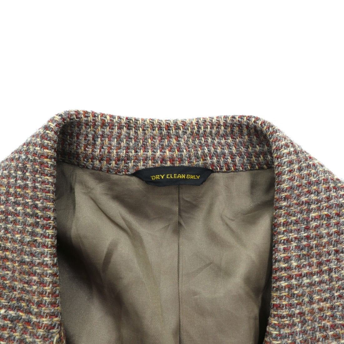 Harris Tweed 90s Made in USA Leather 2B Tailored Jacket, XL, Wool, Covered Buttons, Lord & Taylor
