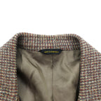 Harris Tweed 90s Made in USA Leather 2B Tailored Jacket, XL, Wool, Covered Buttons, Lord & Taylor