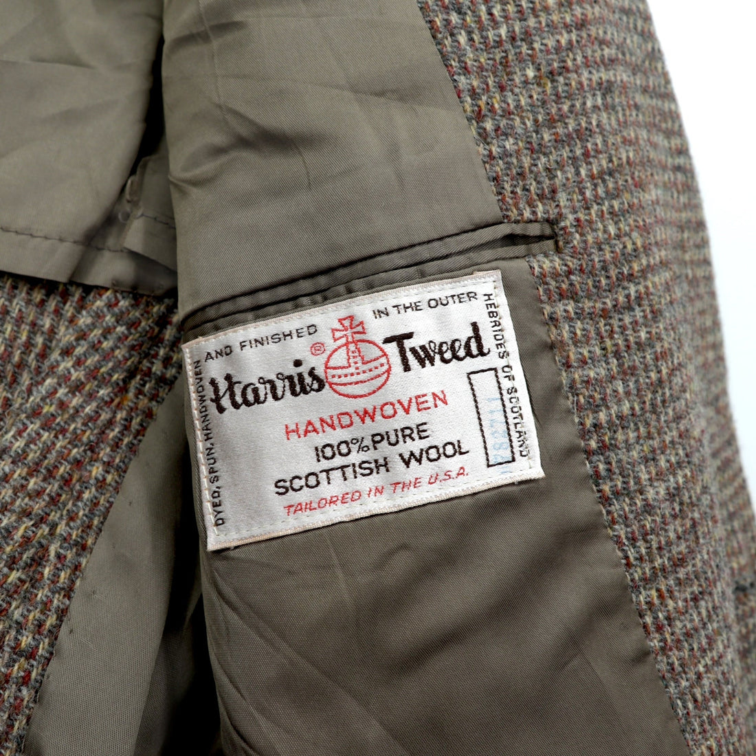 Harris Tweed 90s Made in USA Leather 2B Tailored Jacket, XL, Wool, Covered Buttons, Lord & Taylor