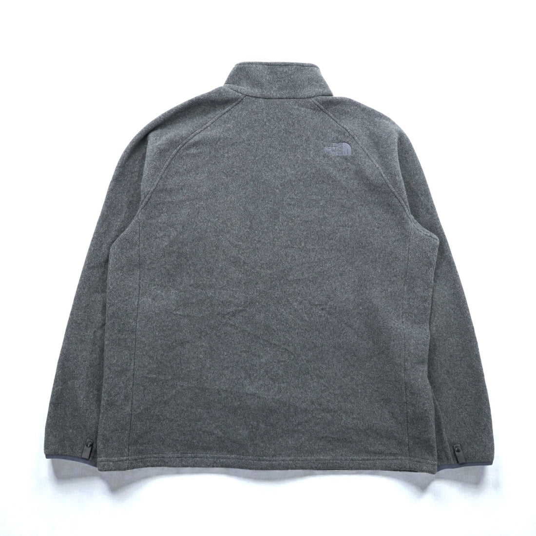 THE NORTH FACE フルジップ フリースジャケット XL グレー ドローコード スタンドカラー C704