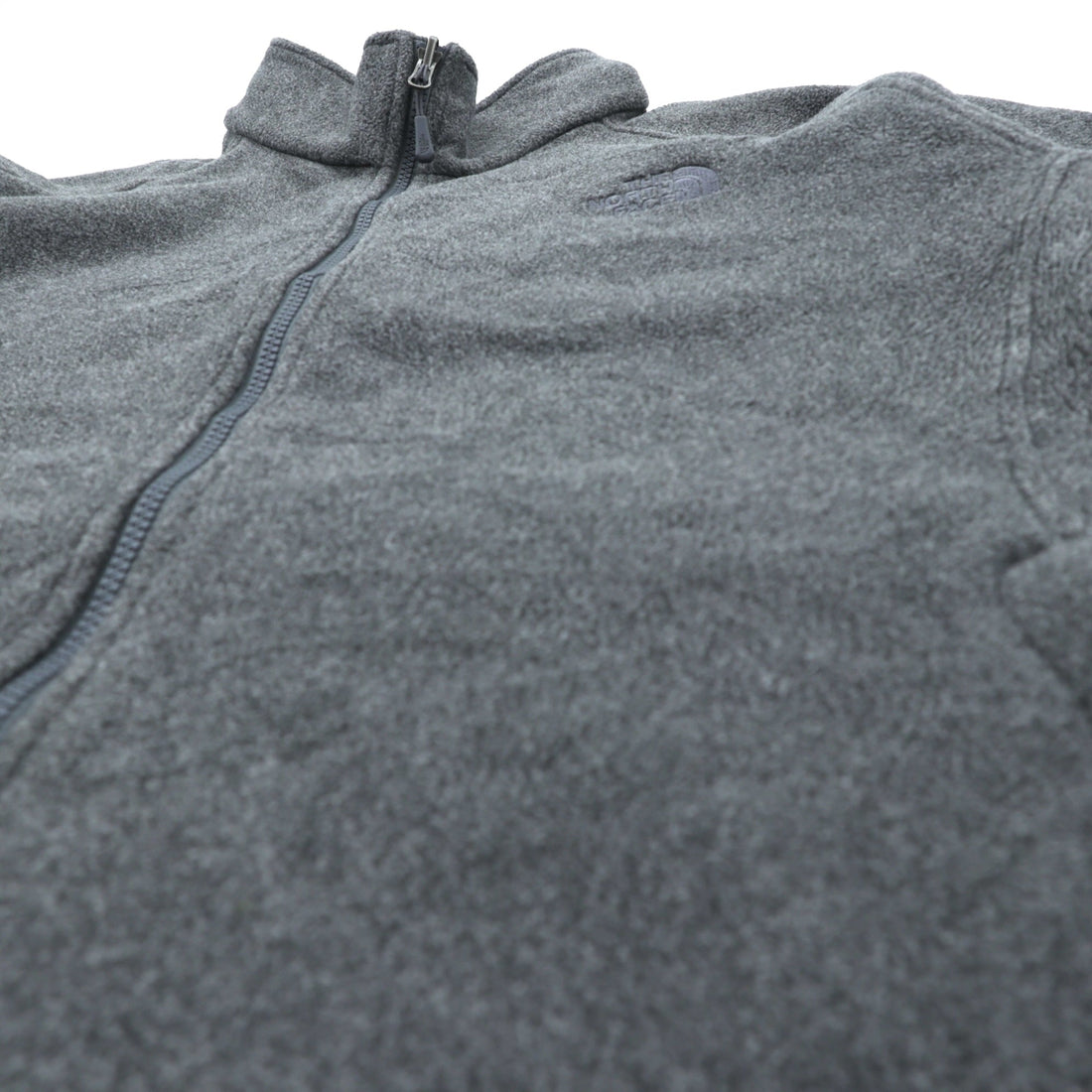 THE NORTH FACE フルジップ フリースジャケット XL グレー ドローコード スタンドカラー C704
