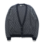 STREET CLOSET 90年代 ヴィンテージ ジャガード ニット カーディガン L ブロックチェック アクリル