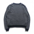 STREET CLOSET 90年代 ヴィンテージ ジャガード ニット カーディガン L ブロックチェック アクリル