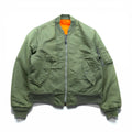 SPIEWAK 80s Made in USA MA-1 Flight Jacket, Large, Khaki, Reversible, Golden Fleece, 1018-695-1621, SCOVIL Zip