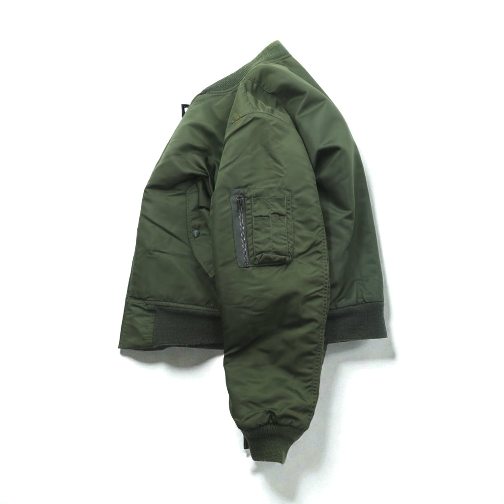 SPIEWAK 80s Made in USA MA-1 Flight Jacket, Large, Khaki, Reversible, Golden Fleece, 1018-695-1621, SCOVIL Zip
