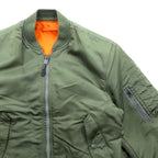 SPIEWAK 80s Made in USA MA-1 Flight Jacket, Large, Khaki, Reversible, Golden Fleece, 1018-695-1621, SCOVIL Zip