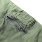 SPIEWAK 80s Made in USA MA-1 Flight Jacket, Large, Khaki, Reversible, Golden Fleece, 1018-695-1621, SCOVIL Zip