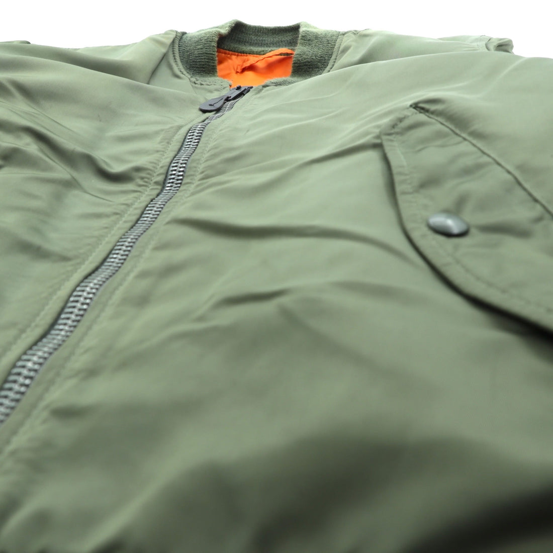 SPIEWAK 80s Made in USA MA-1 Flight Jacket, Large, Khaki, Reversible, Golden Fleece, 1018-695-1621, SCOVIL Zip
