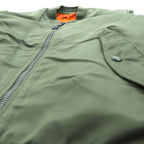 SPIEWAK 80s Made in USA MA-1 Flight Jacket, Large, Khaki, Reversible, Golden Fleece, 1018-695-1621, SCOVIL Zip