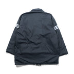 adidas 90s Descente Vintage Zip-Up Coach Jacket, Size L, Black Nylon