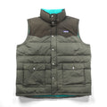 Patagonia Slingshot Down Vest, Snap Button, XL, Brown, Western Style, 27571FA12