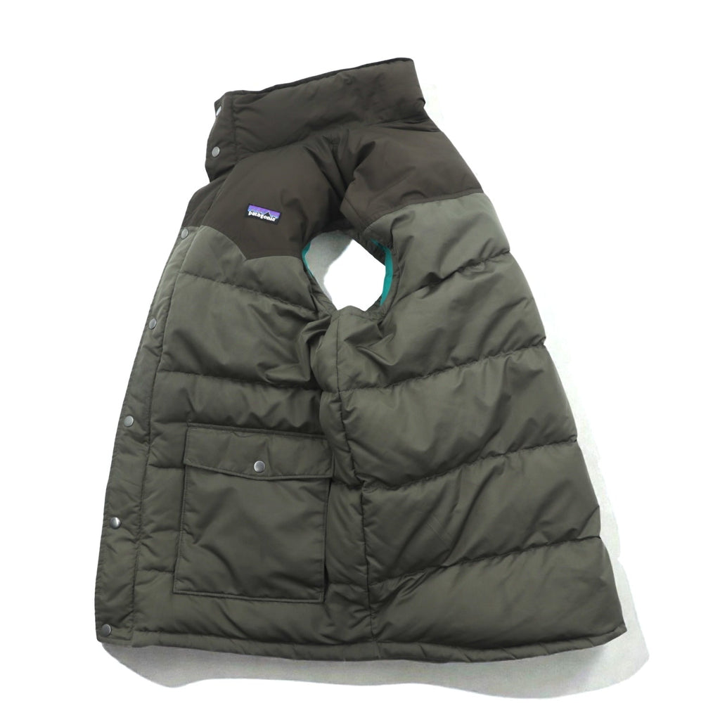 Patagonia Slingshot Down Vest, Snap Button, XL, Brown, Western Style, 27571FA12