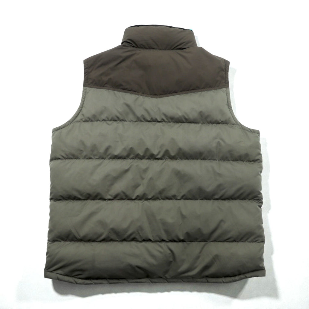 Patagonia Slingshot Down Vest, Snap Button, XL, Brown, Western Style, 27571FA12