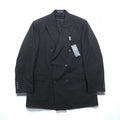 US UNION MADE Blazer, Peaked Lapel Double-Breasted Leather Tailored Jacket, XL, Black Stripe, Kenneth Cole, Unused, in USA