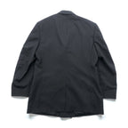 US UNION MADE Blazer, Peaked Lapel Double-Breasted Leather Tailored Jacket, XL, Black Stripe, Kenneth Cole, Unused, in USA
