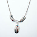 CHARLEY Vintage Navajo Necklace with Feather, Silver, Sterling Hallmark Indian Jewelry