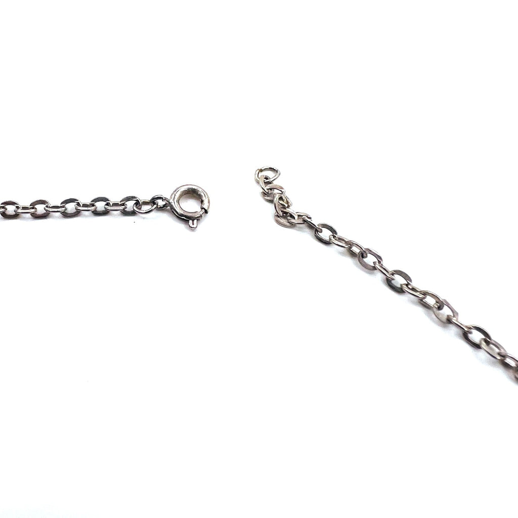 CHARLEY Vintage Navajo Necklace with Feather, Silver, Sterling Hallmark Indian Jewelry