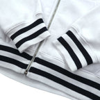 Polo Ralph Lauren 90s Big Pony Embroidery Zip Hoodie XL White Cotton Ribline