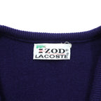 LACOSTE 70年代 ヴィンテージ Vネック ニット セーター S ネイビー アクリル