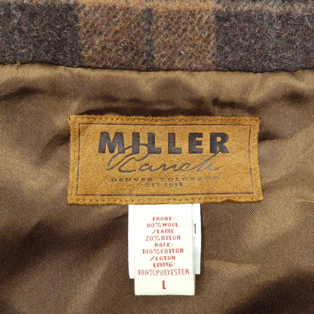 MILLER RANCH 90年代 ヴィンテージ ツイード ベスト L ブラウン チェック ウール