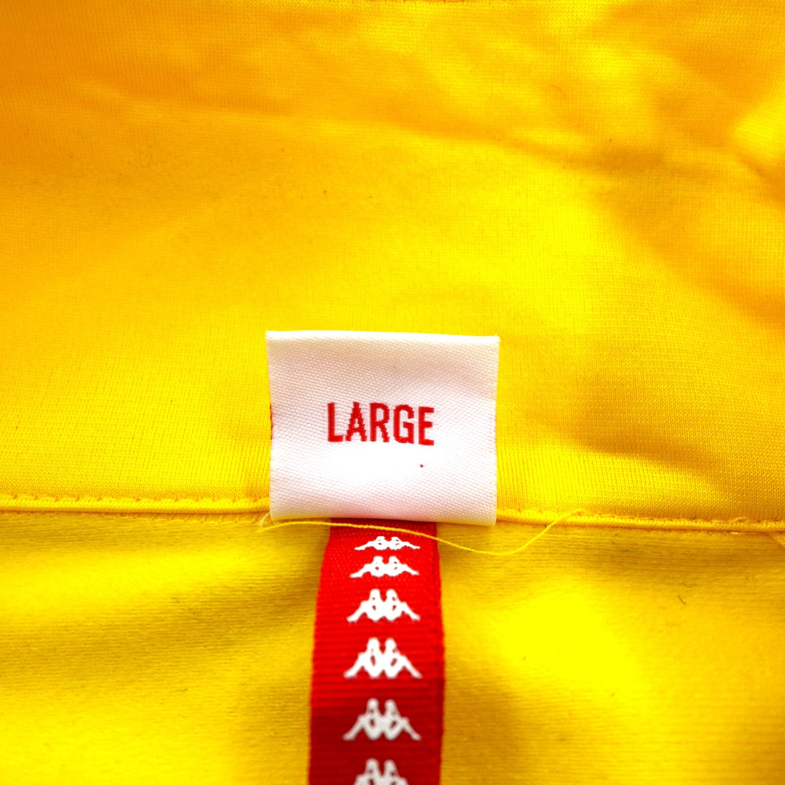 Kappa Track Jacket Jersey L Yellow 222 BANDA ANNISTON Sideline Tape Logo 3502050 Unused