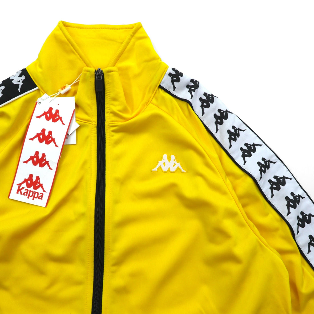 Kappa Track Jacket Jersey L Yellow 222 BANDA ANNISTON Sideline Tape Logo 3502050 Unused
