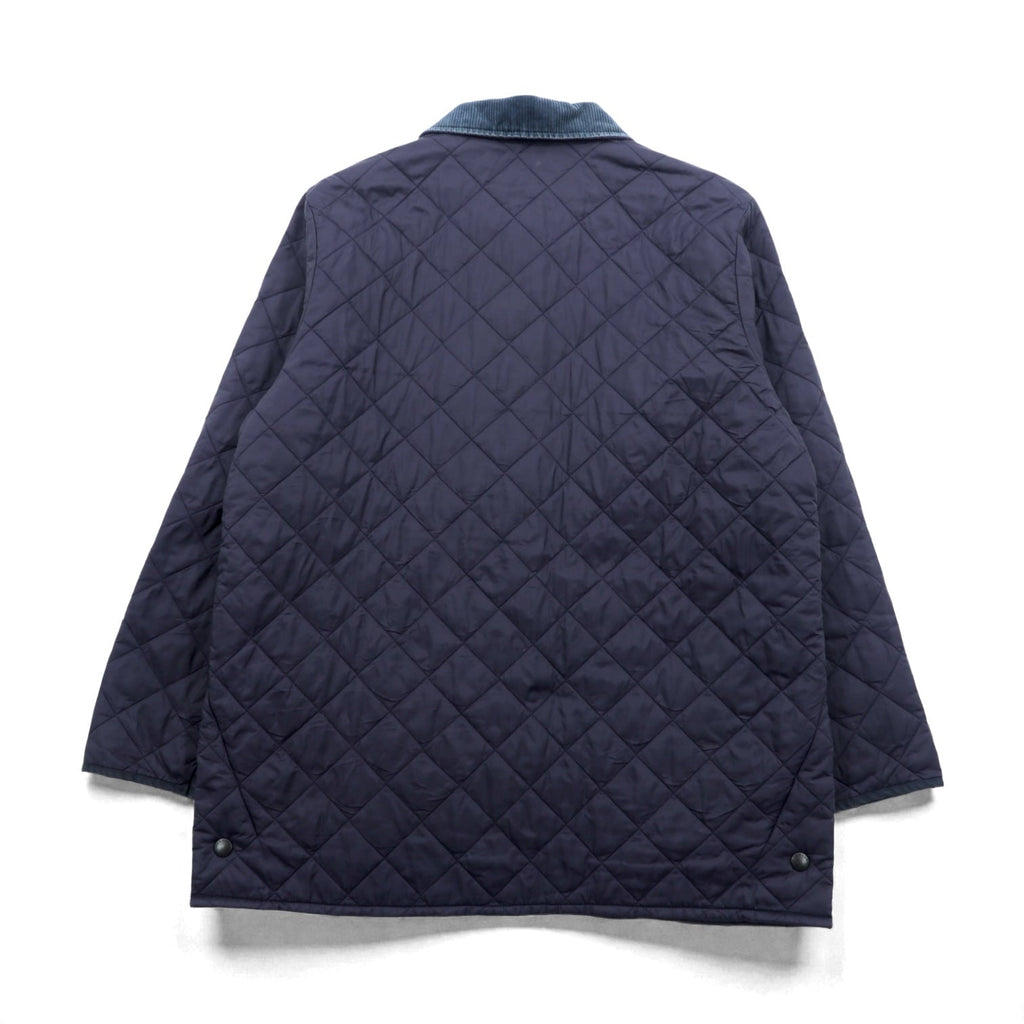 Barbour キルティングジャケット LIDDESDALE JACKET XL ネイビー 襟コーデュロイ 中綿 MQU0001NY91
