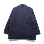 Barbour キルティングジャケット LIDDESDALE JACKET XL ネイビー 襟コーデュロイ 中綿 MQU0001NY91