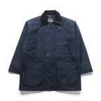 Mc Orvis 英国製 オイルドジャケット ワックスコットン ハンティングジャケット XL ネイビー 襟コーデュロイ ダブルジップ 裏地チェック イギリス製