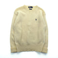 Polo Ralph Lauren 90年代 クルーネック ニット セーター M ウール 羊毛 スモールポニー刺繍 FROM SCOTISH YARN