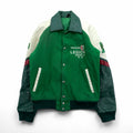 80s Canada Vintage Award Jacket レザー切替 スタジャン XL グリーン ウール PERGIS 80年代 カナダ製