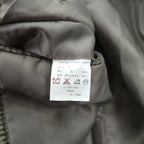 STANLEY WILLIAMS Tweed 2B Tailored Jacket, Leather, Large, Brown Wool Check