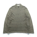 Eddie Bauer Half Zip Knit Sweater L Brown Wool Border 6007 Unused
