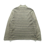 Eddie Bauer Half Zip Knit Sweater L Brown Wool Border 6007 Unused