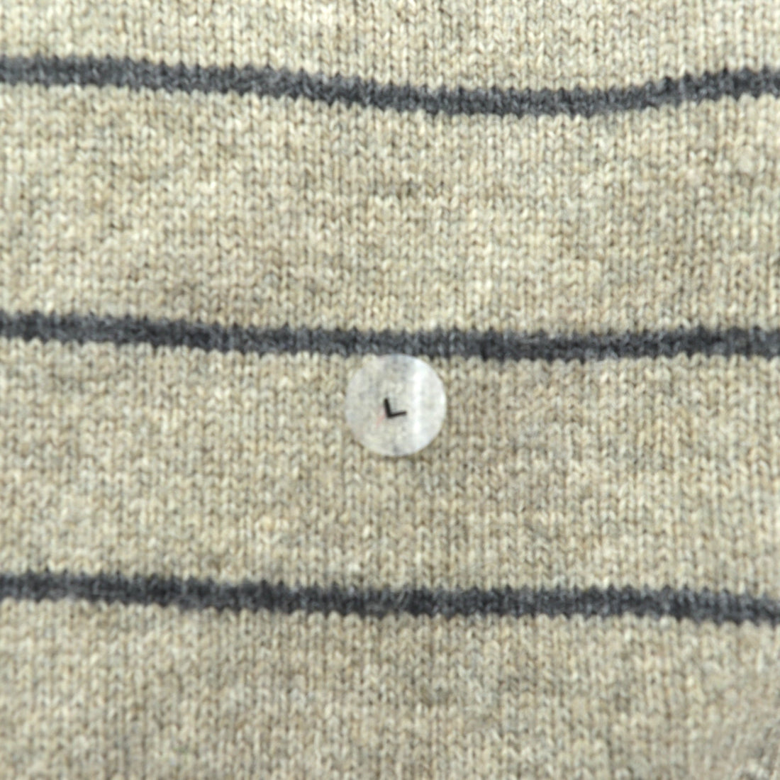 Eddie Bauer Half Zip Knit Sweater L Brown Wool Border 6007 Unused