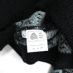 90s Japan Vintage Jacquard Knit DEMAIN CLAIR Fair Isle Sweater L Wool Allover Pattern Made in