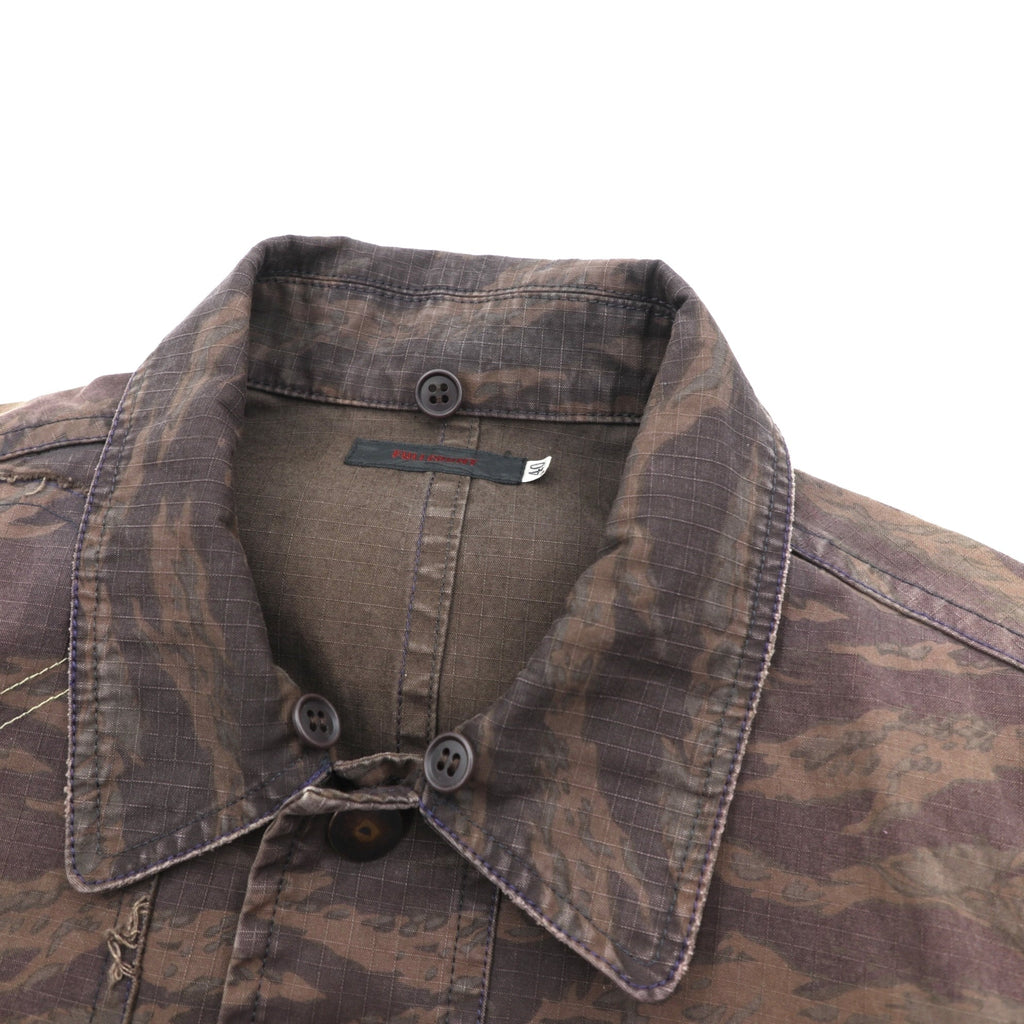 FULLCOUNT Boa Rips Top Deck Jacket, Size L, Camouflage Tiger Camo, Made in Japan