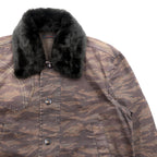 FULLCOUNT Boa Rips Top Deck Jacket, Size L, Camouflage Tiger Camo, Made in Japan