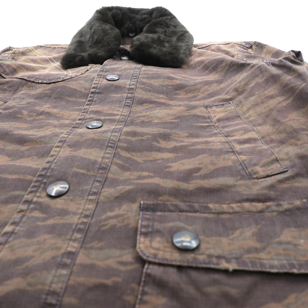 FULLCOUNT Boa Rips Top Deck Jacket, Size L, Camouflage Tiger Camo, Made in Japan