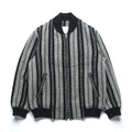 80s Japan Vintage Blouson ジップアップ ボンバージャケット M ウール ストライプ MEN'S WEAR WIN 80年代 日本製