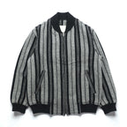 80s Japan Vintage Blouson ジップアップ ボンバージャケット M ウール ストライプ MEN'S WEAR WIN 80年代 日本製