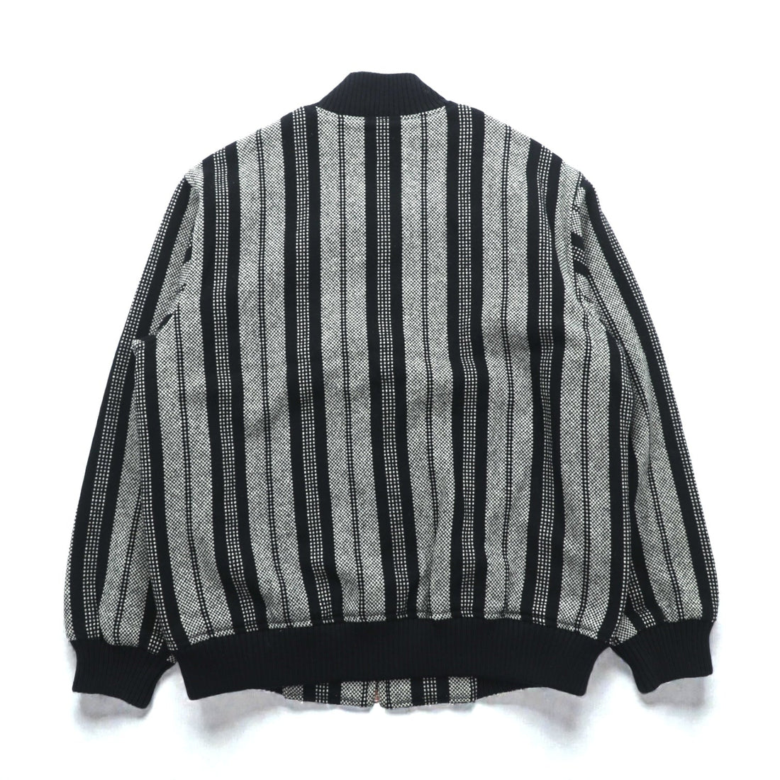 80s Japan Vintage Blouson ジップアップ ボンバージャケット M ウール ストライプ MEN'S WEAR WIN 80年代 日本製