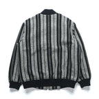 80s Japan Vintage Blouson ジップアップ ボンバージャケット M ウール ストライプ MEN'S WEAR WIN 80年代 日本製