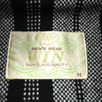 80s Japan Vintage Blouson ジップアップ ボンバージャケット M ウール ストライプ MEN'S WEAR WIN 80年代 日本製