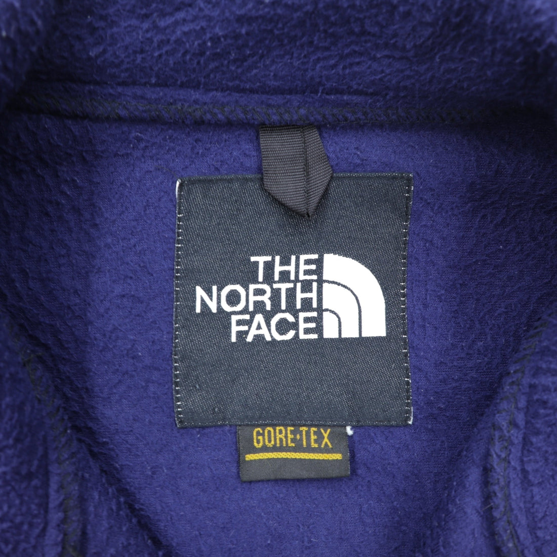 THE NORTH FACE Denali Jacket GORE-TEX Fleece XL Drawcord Navy Waterproof Nylon Switching