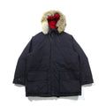 NAUTICA 90s 65/35 Cross N-3B Military Down Jacket, Large, Double Zip Drawcord, Removable Fur